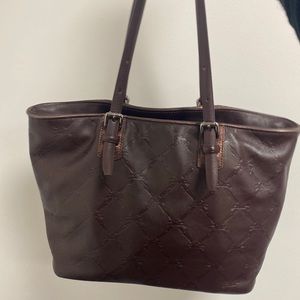 Longchamp Logo Leather Tote